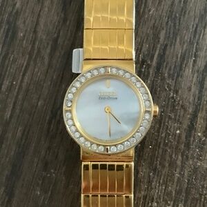 Gold with diamonds Eco-drive Women’s Citizen Watch - FREE SHIPPING